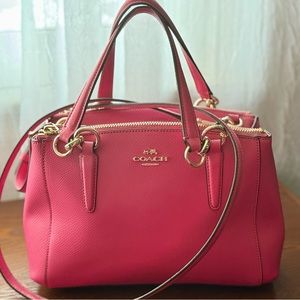 Barbie pink Coach hand bag - All leather like new